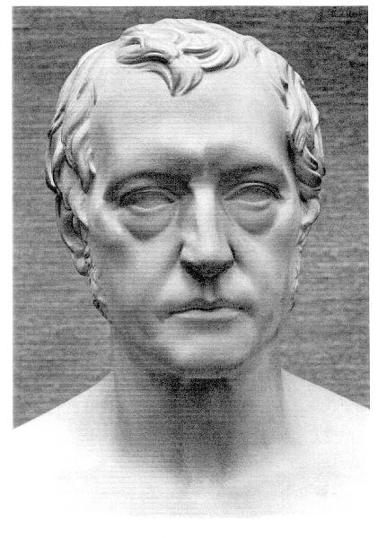 Hegel, plaster copy of original marble bust