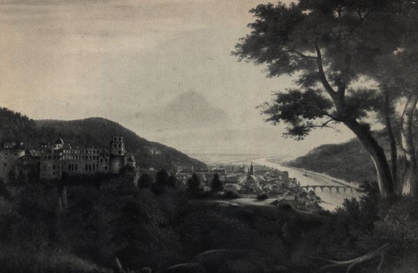 Vista de Heidelberg por volta de 1818